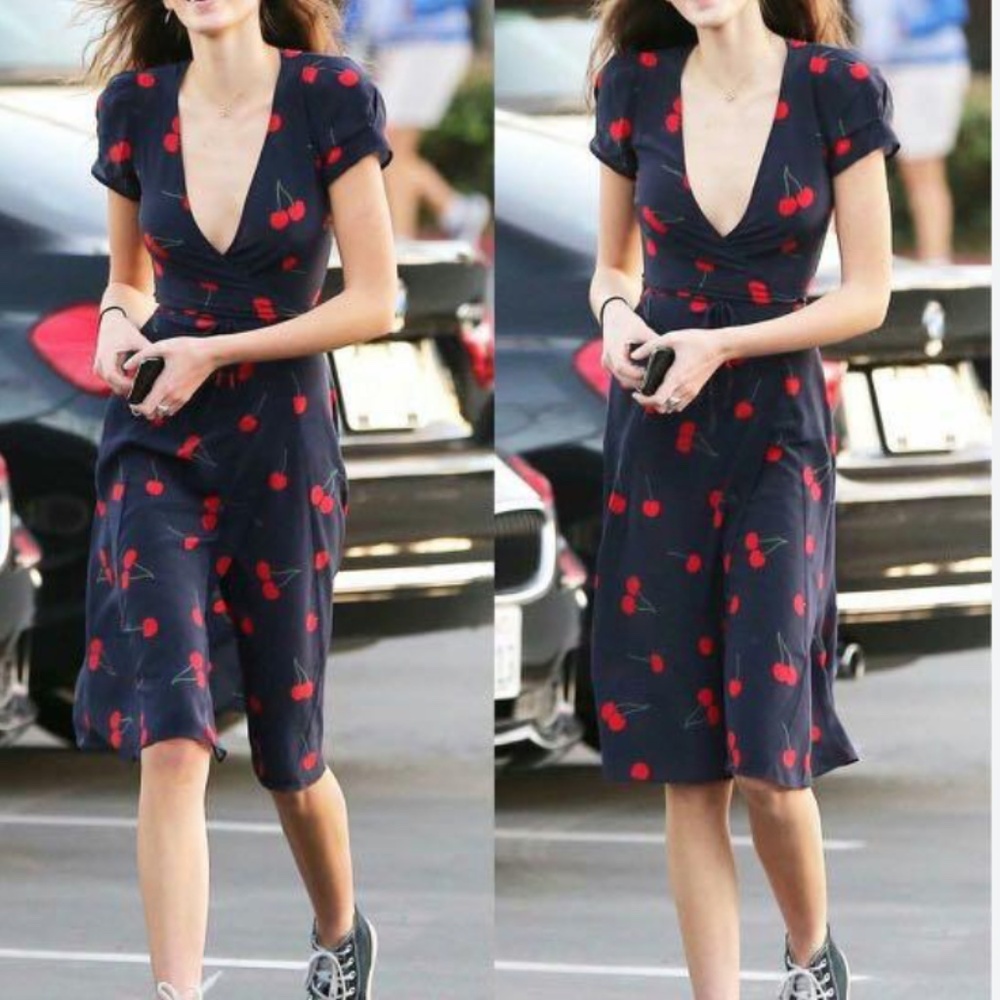 Realisation Par - The Teale dress in Wild Cherry - size M - 100% silk - NWT - Picture 4 of 11